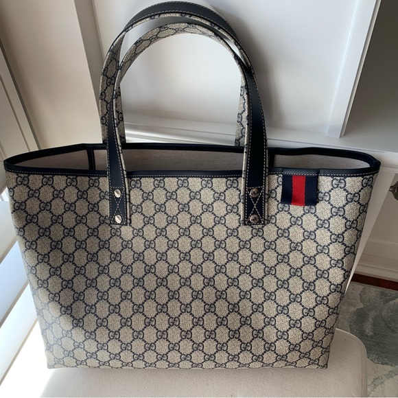 Gucci Web Loop GG Coated Canvas Tote, Made in Italy.  Dust bag included. - Picture 1 of 16